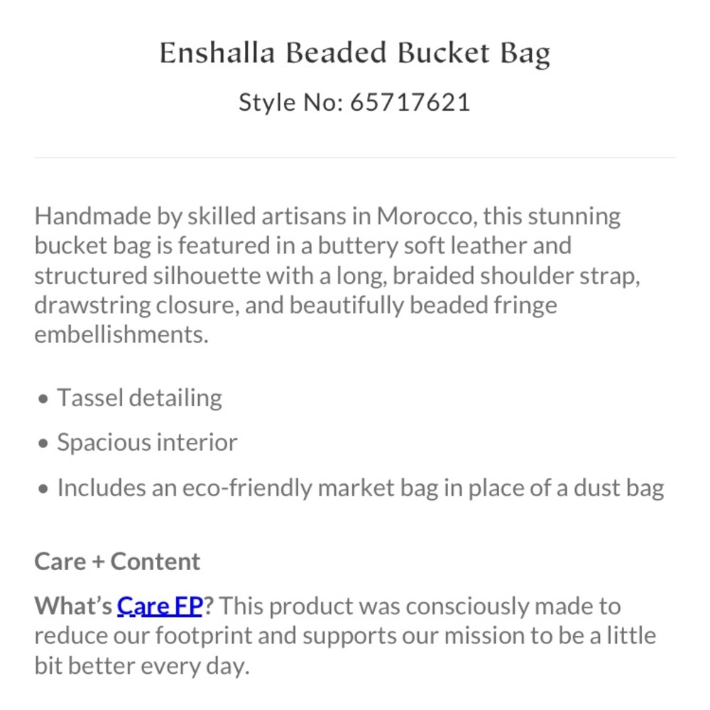 Free People x Enshalla Beaded Bucket Bag - Picture 6 of 17